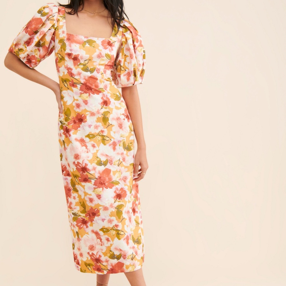 Moon River Floral Midi Dress